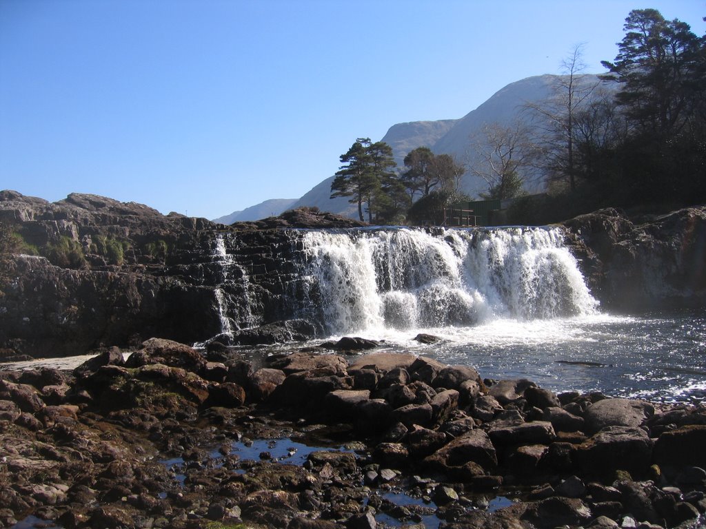 Aasleagh Falls in April 