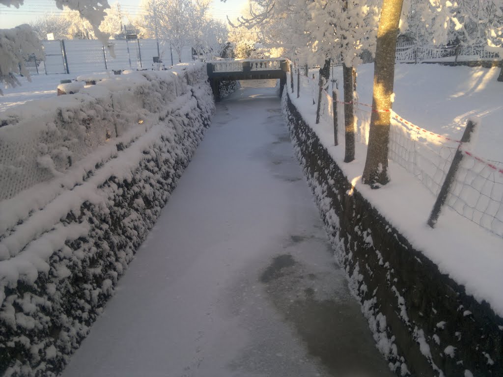 Dawros River Frozen as it flows into the River Clare